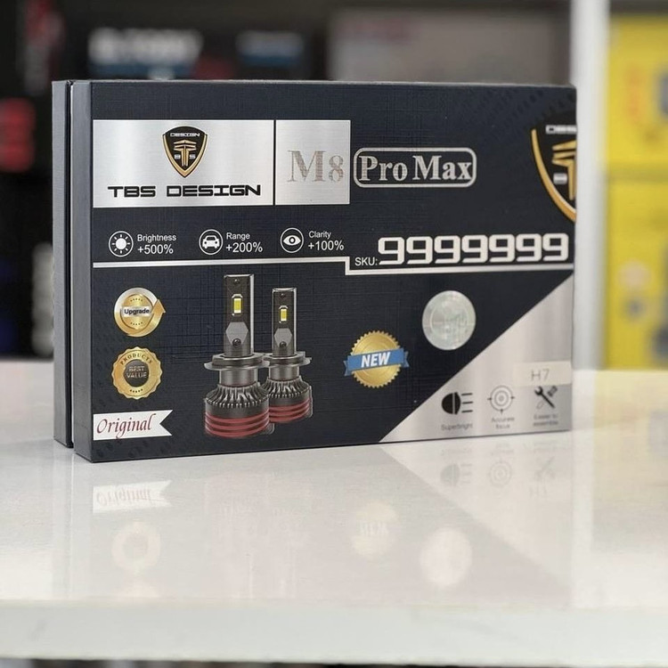 هدلایت تی بی اس دیزاین مدل M8 pro max h1 بسته ۲ عددی