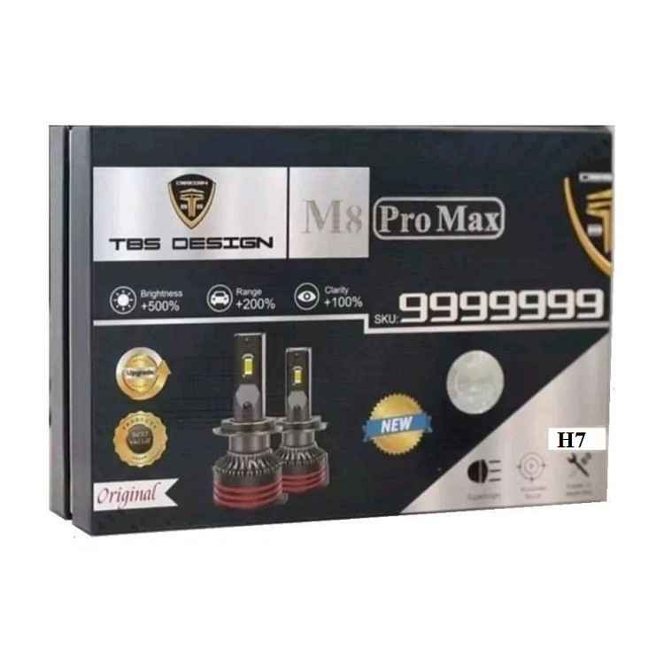 هدلایت لامپ خودرو تی بی اس مدل M8 Pro Max پایه H4 بسته دو عددی